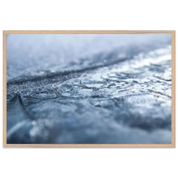 Photo d’art tirage limité encadrée en bois – Miroir de glace Photo d\'art déco d\'artiste auteur encadré en bois premium chêne frêne papier épais premium FSC
