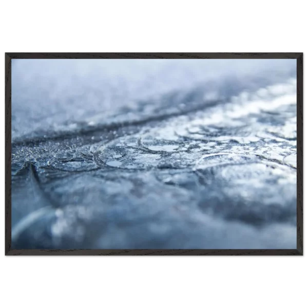 Photo d’art tirage limité encadrée en bois – Miroir de glace Photo d\'art déco d\'artiste auteur encadré en bois premium chêne frêne papier épais premium FSC