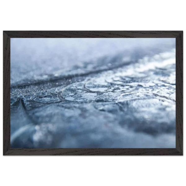 Photo d’art tirage limité encadrée en bois – Miroir de glace Photo d\'art déco d\'artiste auteur encadré en bois premium chêne frêne papier épais premium FSC