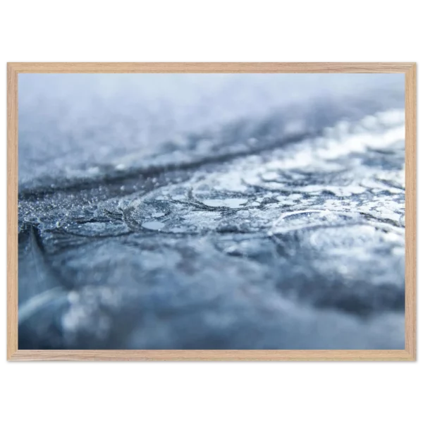 Photo d’art tirage limité encadrée en bois – Miroir de glace Photo d\'art déco d\'artiste auteur encadré en bois premium chêne frêne papier épais premium FSC