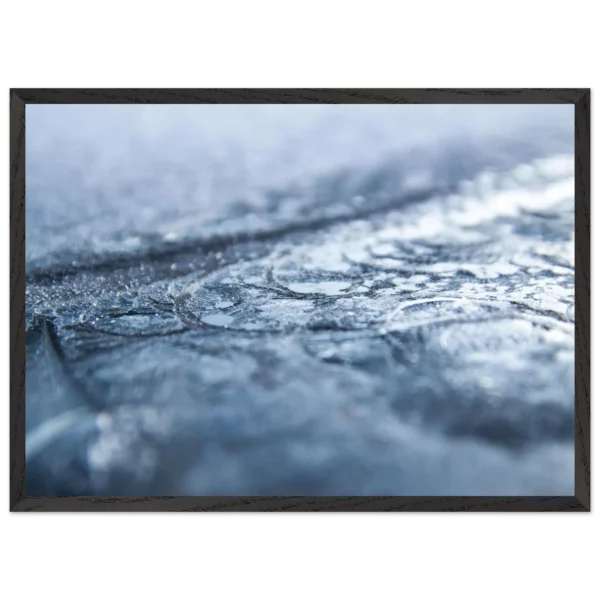 Photo d’art tirage limité encadrée en bois – Miroir de glace Photo d\'art déco d\'artiste auteur encadré en bois premium chêne frêne papier épais premium FSC