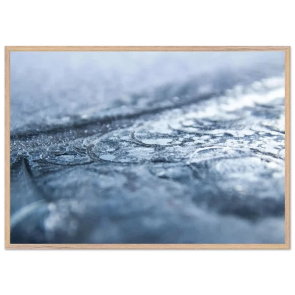 Photo d’art tirage limité encadrée en bois – Miroir de glace Photo d\'art déco d\'artiste auteur encadré en bois premium chêne frêne papier épais premium FSC