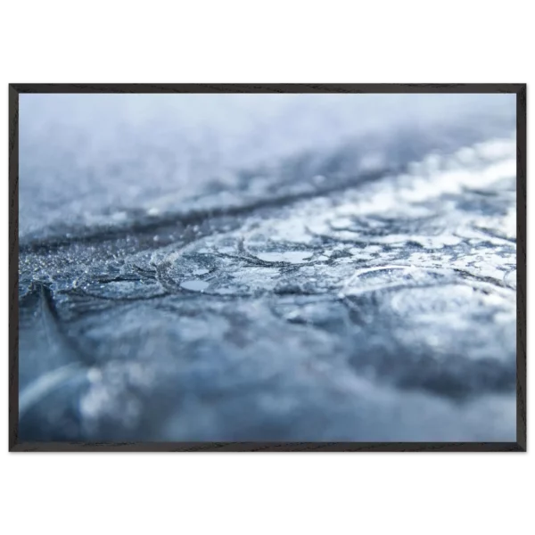 Photo d’art tirage limité encadrée en bois – Miroir de glace Photo d\'art déco d\'artiste auteur encadré en bois premium chêne frêne papier épais premium FSC