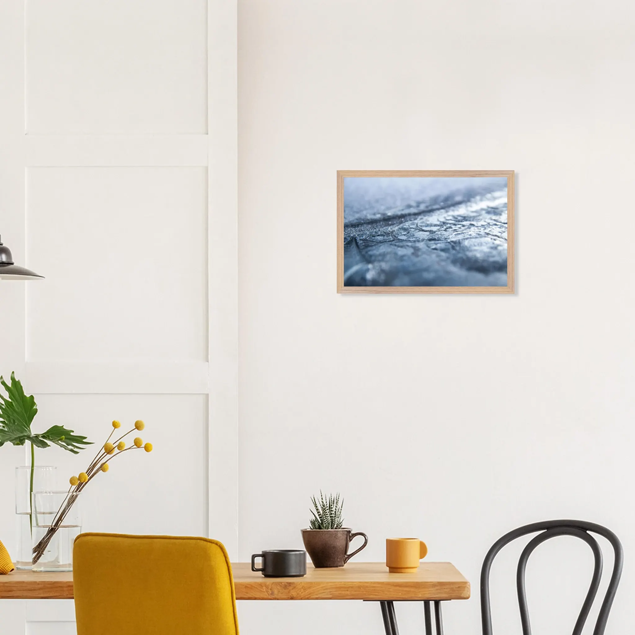 Miroir de glace – Photographie premium – Art déco abstrait Photo d\'art déco d\'artiste auteur encadré en bois premium chêne frêne papier épais premium FSC Miroir de glace – Photographie premium – Art déco abstrait Photo d\'art déco d\'artiste auteur encadré en bois premium chêne frêne papier épais premium FSC