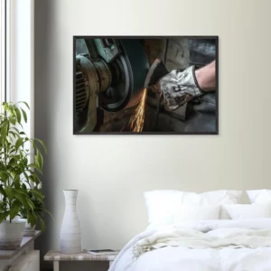 « Les étincelles du labeur » – Photographie d’atelier – Photo Art déco Photo d\'art déco d\'artiste auteur encadré en bois premium chêne frêne papier épais premium FSC « Les étincelles du labeur » – Photographie d’atelier – Photo Art déco Photo d\'art déco d\'artiste auteur encadré en bois premium chêne frêne papier épais premium FSC