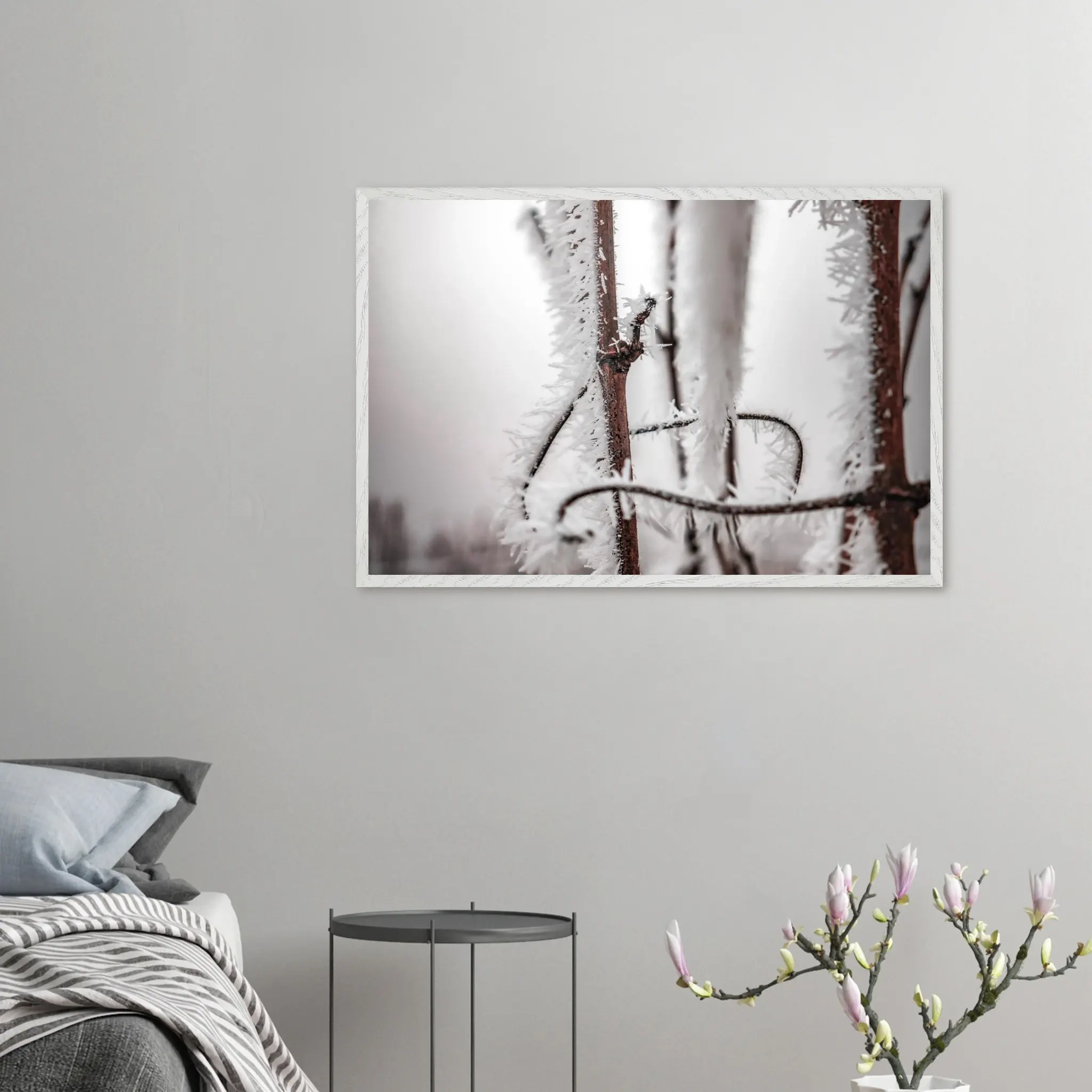 Les vents de l’hiver – Photographie de la vigne gelé – Art déco Photo d\'art déco d\'artiste auteur encadré en bois premium chêne frêne papier épais premium FSC Les vents de l’hiver – Photographie de la vigne gelé – Art déco Photo d\'art déco d\'artiste auteur encadré en bois premium chêne frêne papier épais premium FSC