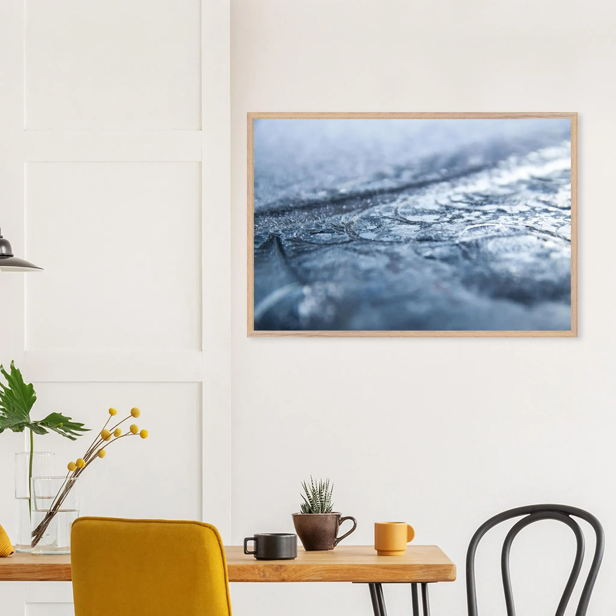 Miroir de glace – Photographie premium – Art déco abstrait Photo d\'art déco d\'artiste auteur encadré en bois premium chêne frêne papier épais premium FSC Miroir de glace – Photographie premium – Art déco abstrait Photo d\'art déco d\'artiste auteur encadré en bois premium chêne frêne papier épais premium FSC