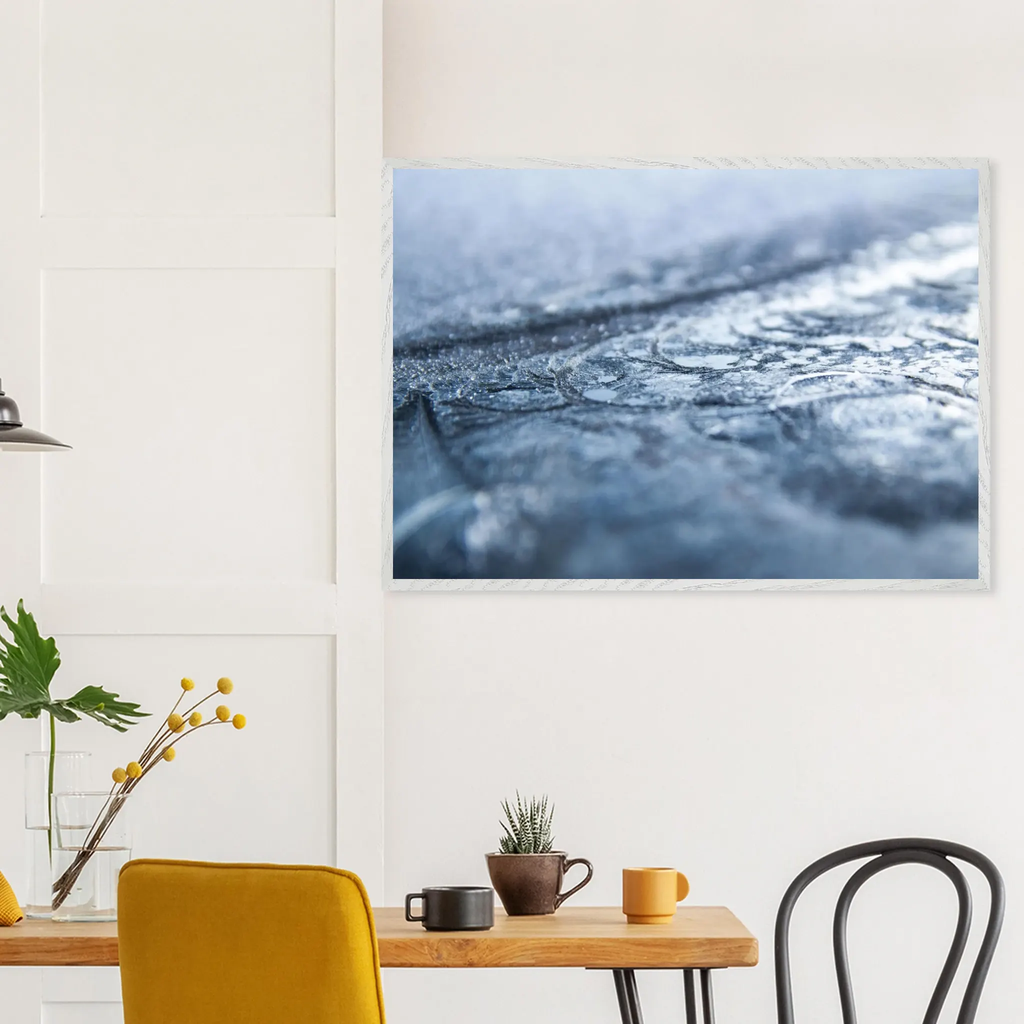 Miroir de glace – Photographie premium – Art déco abstrait Photo d\'art déco d\'artiste auteur encadré en bois premium chêne frêne papier épais premium FSC Miroir de glace – Photographie premium – Art déco abstrait Photo d\'art déco d\'artiste auteur encadré en bois premium chêne frêne papier épais premium FSC